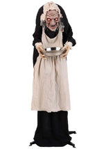 5FT Animated Greeter Old Lady Hag Decoration - Scream Saver - US 7289