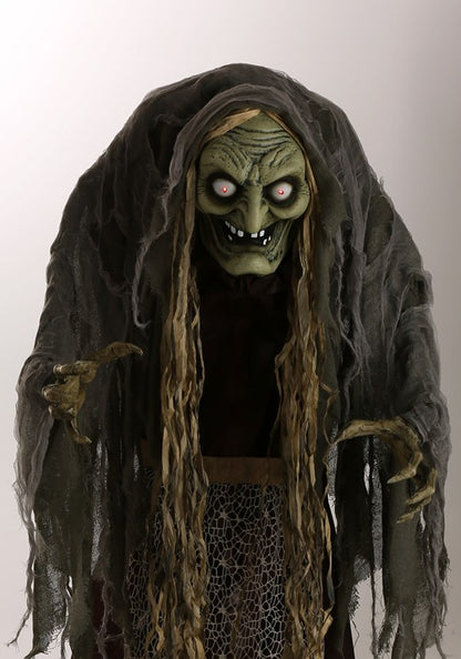 5FT Hag the Witch Animatronic Decoration - Scream Saver - US 8553