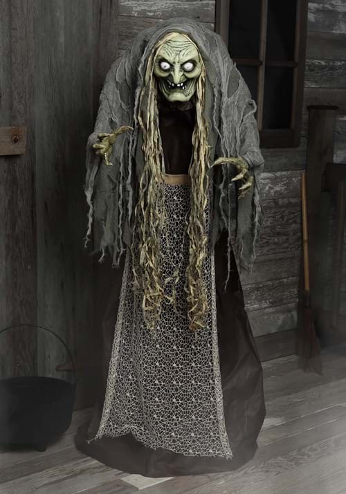5FT Hag the Witch Animatronic Decoration - Scream Saver - US 8553