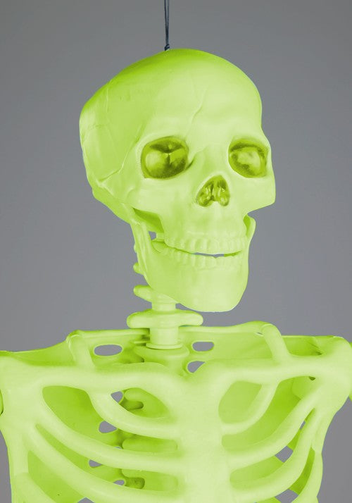 5FT Poseable Crazy Bones Skeleton in Green Decoration - US 0987