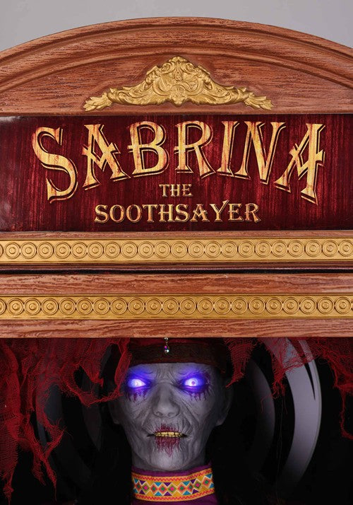 6.1FT Sabrina the Fortune Teller Animatronic Decoration - US 8896