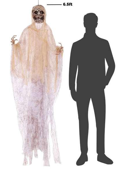 6.5FT Eerie Elmore Hanging Ghost Decoration - US 0530