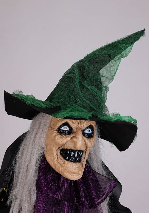 6.5FT Flying Florence Animatronic Witch Decoration - US 6572