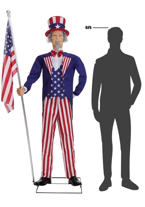6.5FT Uncle Sam Animatronic Decoration - US 7572
