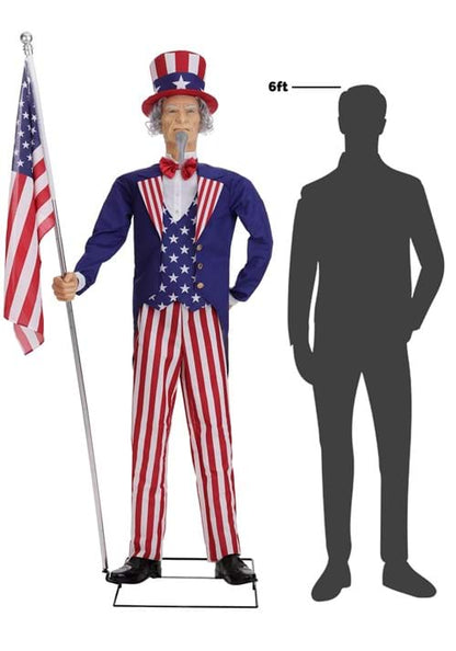 6.5FT Uncle Sam Animatronic Decoration - US 7572