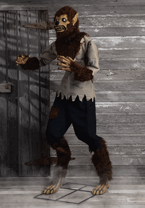 6 Foot Feral Werewolf Animatronic Seasonal Visions International Decoration - US 8727