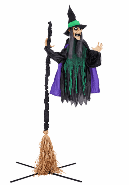 6FT Hovering Hortense Animatronic Witch Decoration - Scream Saver - US 7457