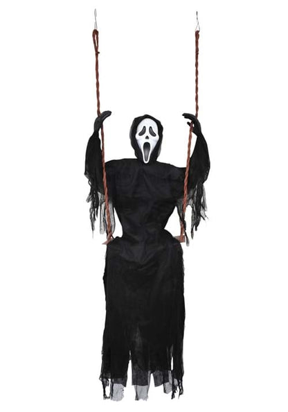 5FT Ghost Face On Swing Halloween Decoration - US 3893