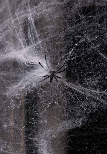 200 Square FT White Spider Web Halloween Prop - US 4367