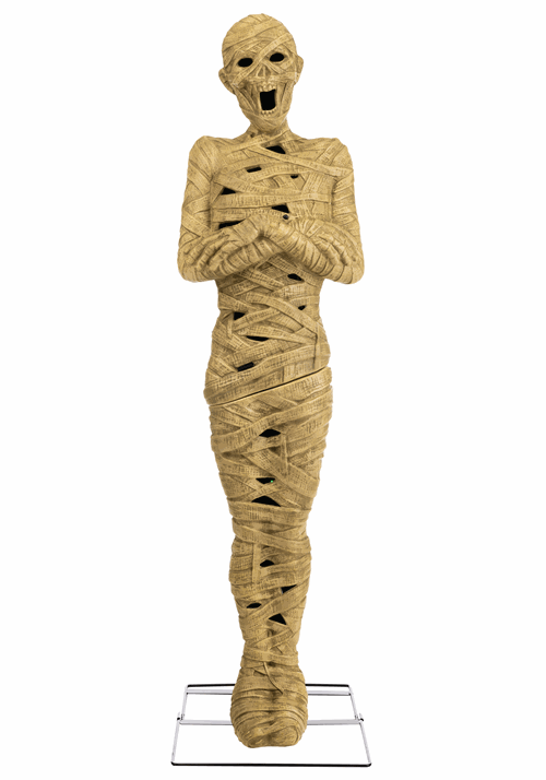 5FT Fiery Fahir the Muted Mummy Animatronic Decoration - US 4622