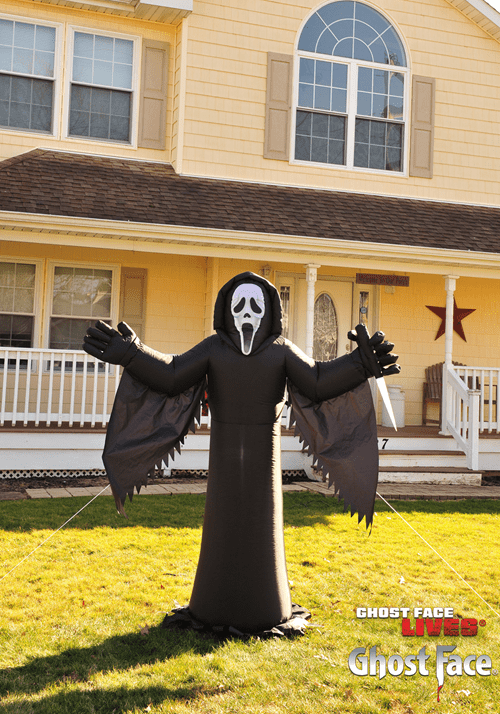 6FT Scream Ghost Face Inflatable Outdoor Decoration - US 8087