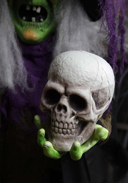 6FT Hanging Witch Animatronic Halloween Decoration - US 4085