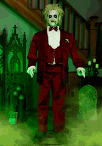 6FT Life-Size Animated Beetlejuice with 2 Outfits Decoration - US 3431