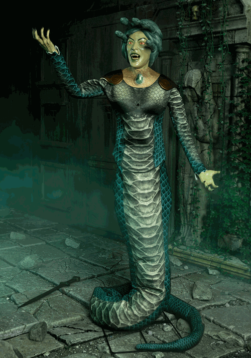 6FT Monstrous Medusa Animatronic Decoration - US 1808