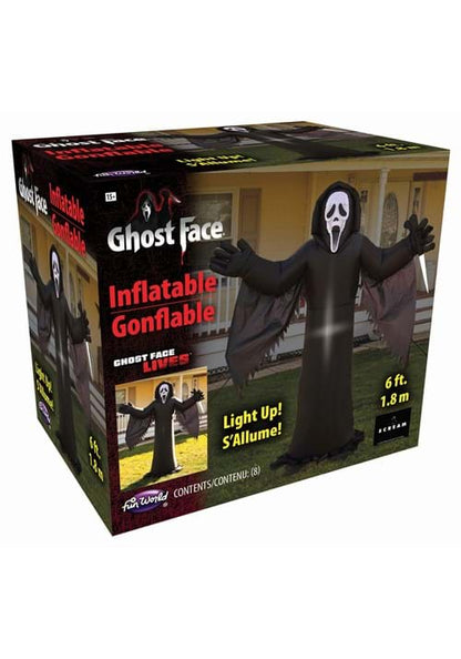 6FT Scream Ghost Face Inflatable Outdoor Decoration - US 8087