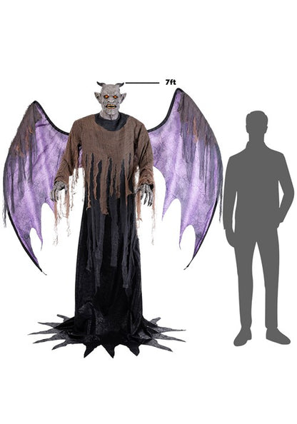 7FT Craggoth the Demon Gargoyle Animatronic Decoration - US 5522