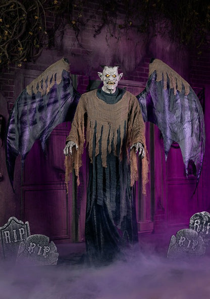 7FT Craggoth the Demon Gargoyle Animatronic Decoration - US 5522
