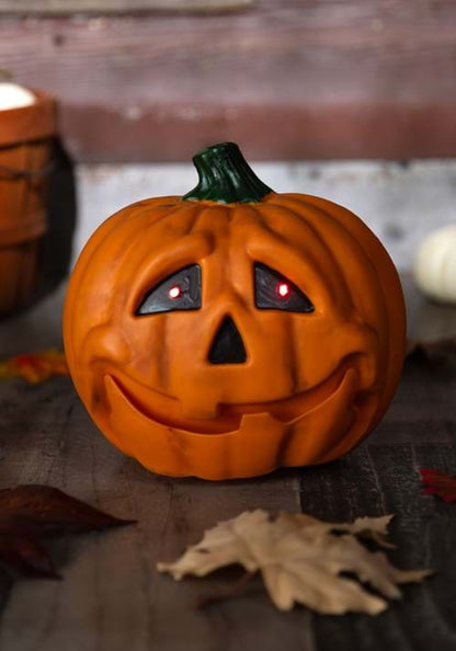 7-Inch Talking Light Up Jack O Lantern with Moving Jaw Decoration - US 4270