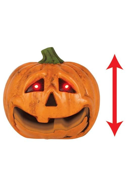 7-Inch Talking Light Up Jack O Lantern with Moving Jaw Decoration - US 4270