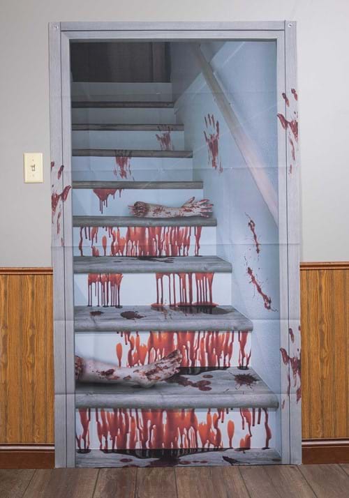 71" Bloody Horror Stairwell Curtain Halloween Decoration - US 5274