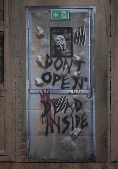 5.9FT Don't Open Zombie Door Curtain Decoration - US 4206