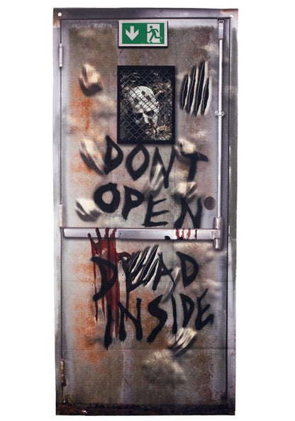 5.9FT Don't Open Zombie Door Curtain Decoration - US 4206