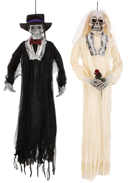6FT Bride and Groom Halloween Skeleton Decoration Set - US 7160