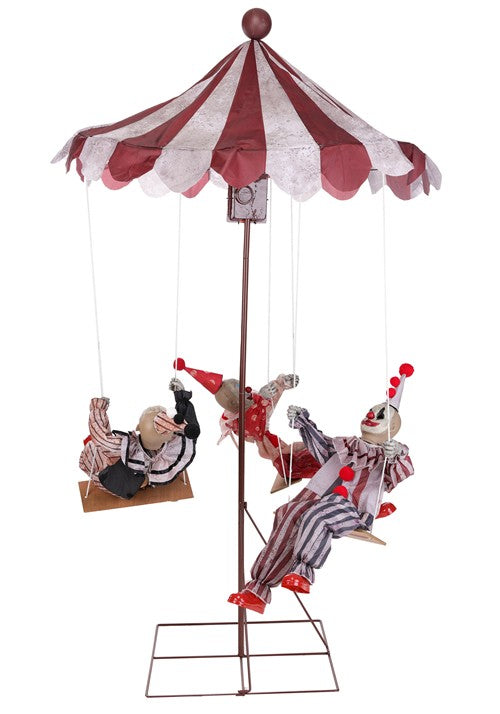 6FT Clown Go Round Animated Decoration - US 1080