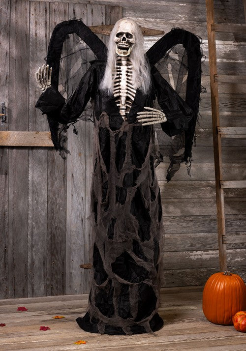 6FT Winged Dark Angel Gruesome Greater Halloween Decoration - US 1212