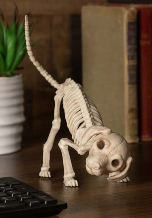 7.5-Inch Puppy Skeleton Halloween Decoration - US 5650