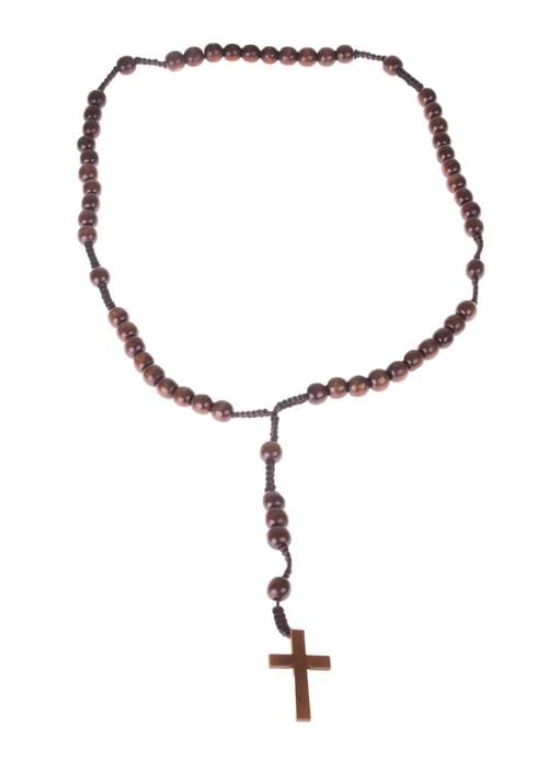 30" Wood Rosary Necklace - US 2095
