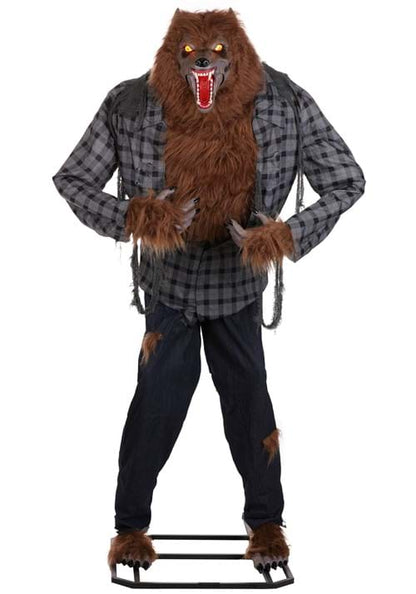 7FT Howling Werewolf Animatronic Halloween Decoration - US 4219
