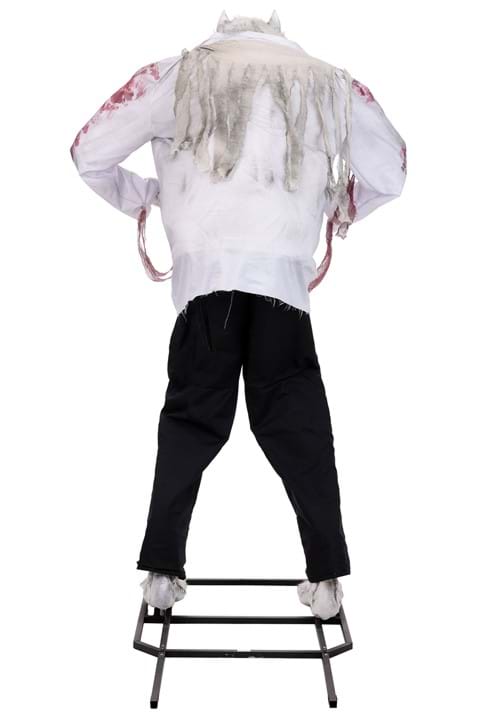 7FT Howling White Werewolf Animatronic Halloween Decoration - US 4983