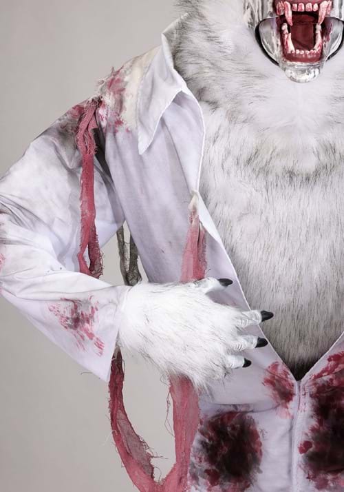 7FT Howling White Werewolf Animatronic Halloween Decoration - US 4983