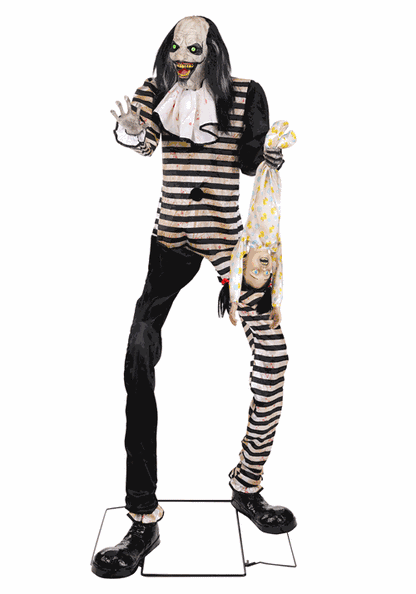 7FT Sweet Dreams Clown Animatronic Decoration - US 8792