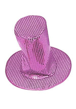 8-Inch Adult Pink Sequin Disco Hat Accessory - US 0873