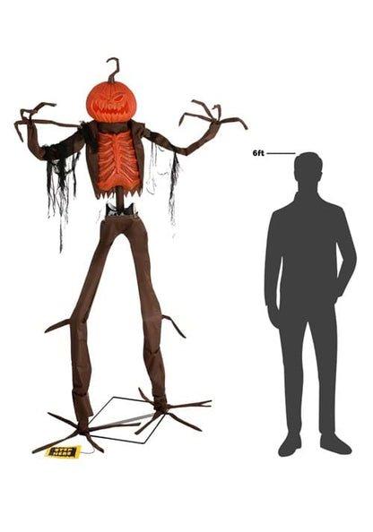 8FT Giant Animated Scarecrow Pumpkin Decoration - US 4138