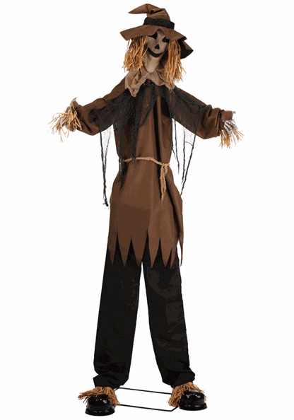 8FT Hellgore the Haunted Scarecrow Animated Decoration - Scream Saver - US 0000