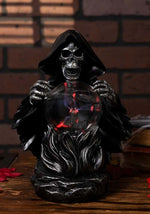 9-Inch Grim Reaper with Static Lighted Magic Ball Decoration - US 8648