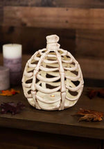 9-Inch Light Up Pumpkin Bones Decoration - US 6781