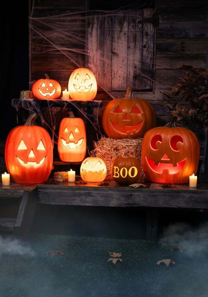 9-Inch Light Up Jack O' Lantern Decoration - US 6941