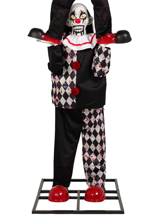 12FT 3-Stacked Acrobatic Animatronic Clowns Halloween Decoration - Brick Thunder - US 4909