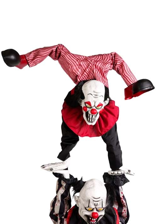 12FT 3-Stacked Acrobatic Animatronic Clowns Halloween Decoration - Brick Thunder - US 4909