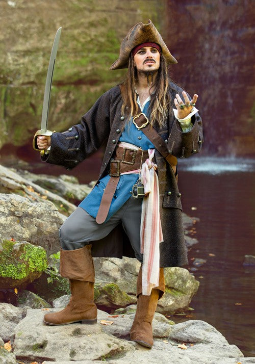 Captain Jack Sparrow Costume for Men from Disney's Pirates of the Caribbean - US 0922