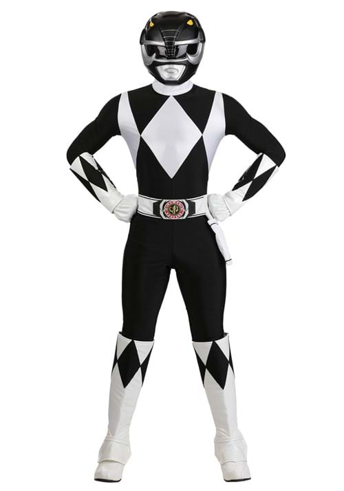 Men's Authentic Power Rangers Black Ranger Costume - US 6795