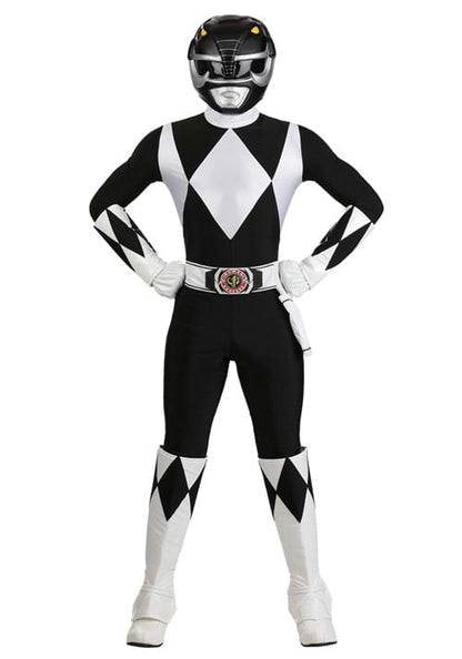 Men's Authentic Power Rangers Black Ranger Costume - US 6795