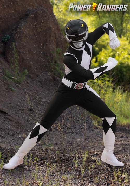 Men's Authentic Power Rangers Black Ranger Costume - US 6795