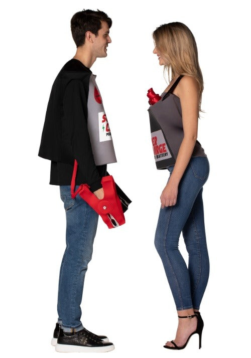 Adult Battery & Jumper Cables Couple's Costume - US 4630