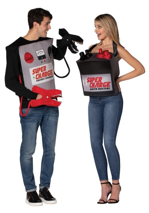 Adult Battery & Jumper Cables Couple's Costume - US 4630