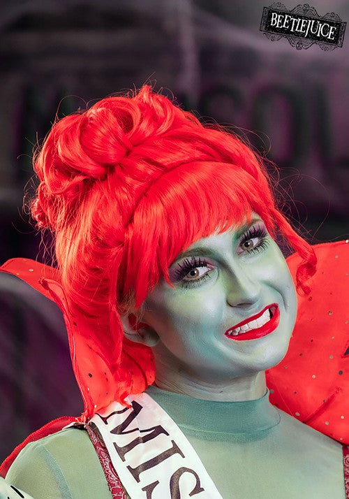 Women's Beetlejuice Receptionist Miss Argentina Costume Wig - US 4990